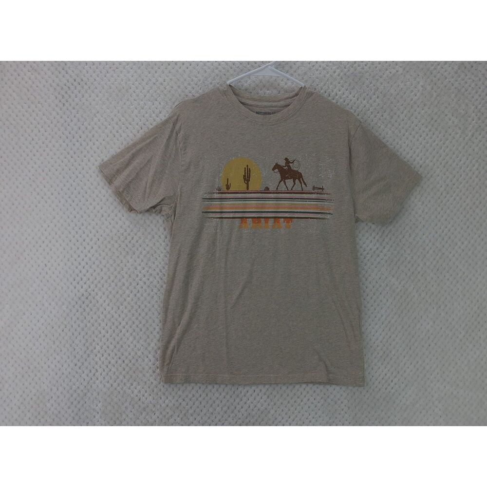 Ariat Cowgirl Desert Women's Medium Oatmeal Short Sleeve Tee